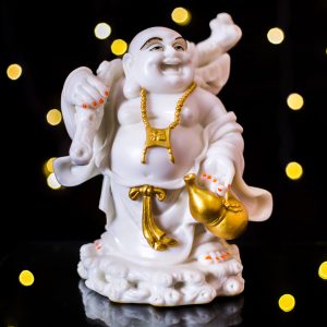 Laughing Buddha with Ru Yi Stick