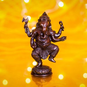 Wooden Dancing Ganapati Idol