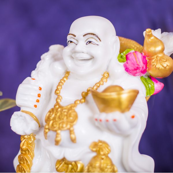 Laughing Buddha with money bag & ingot