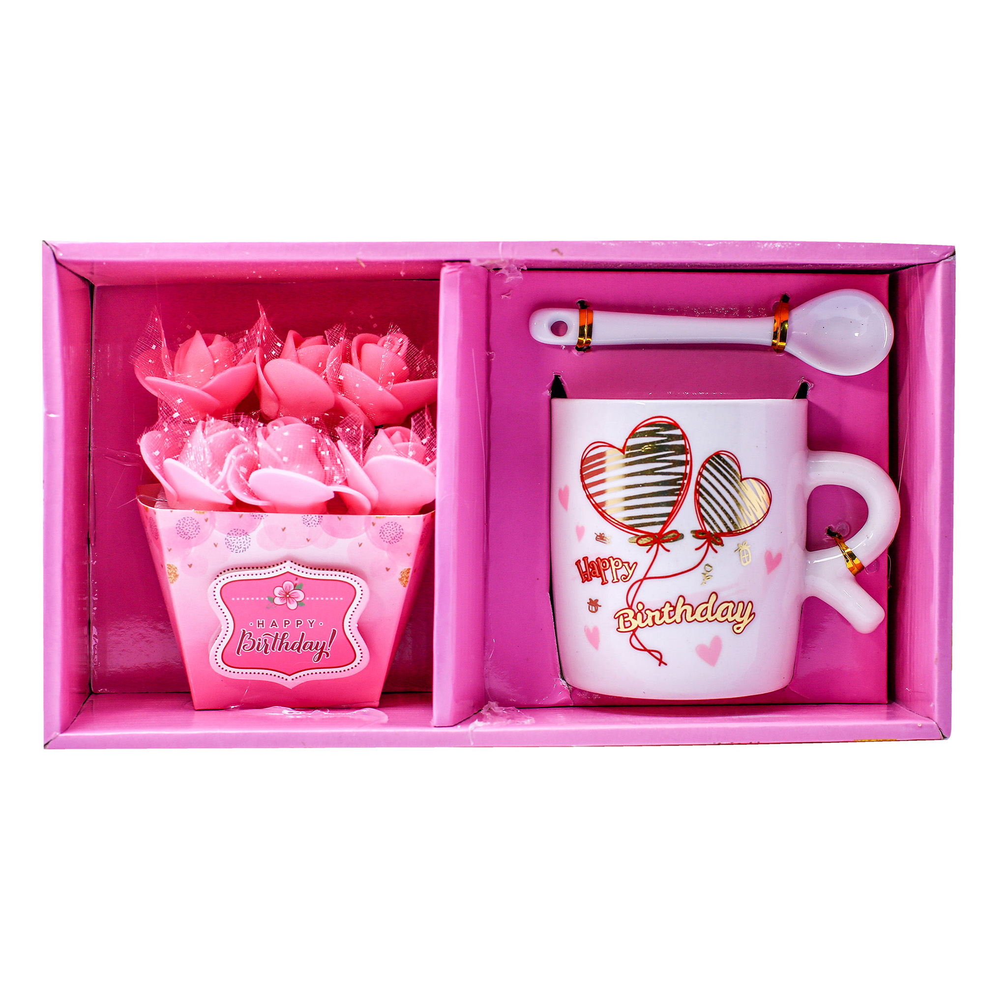 Birthday Gift Coffee Mug With Flower Set