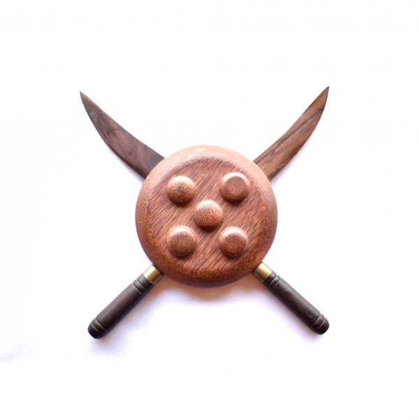 wooden sword and shield