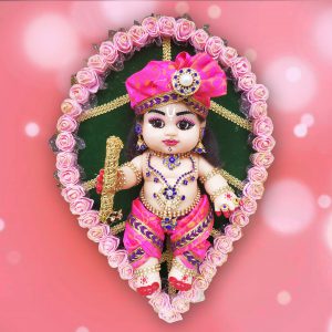Baby Krishna on leaf