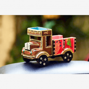 Wooden toy truck