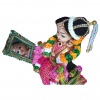 Andal devi doll with mirror