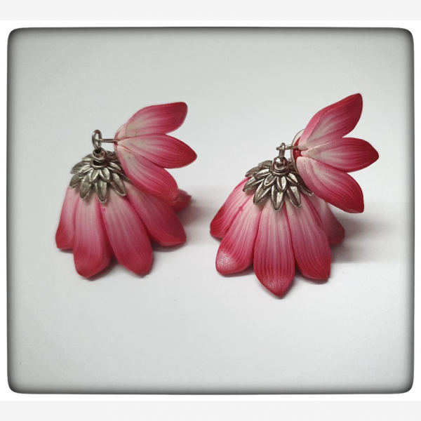 Lotus flower jhumka
