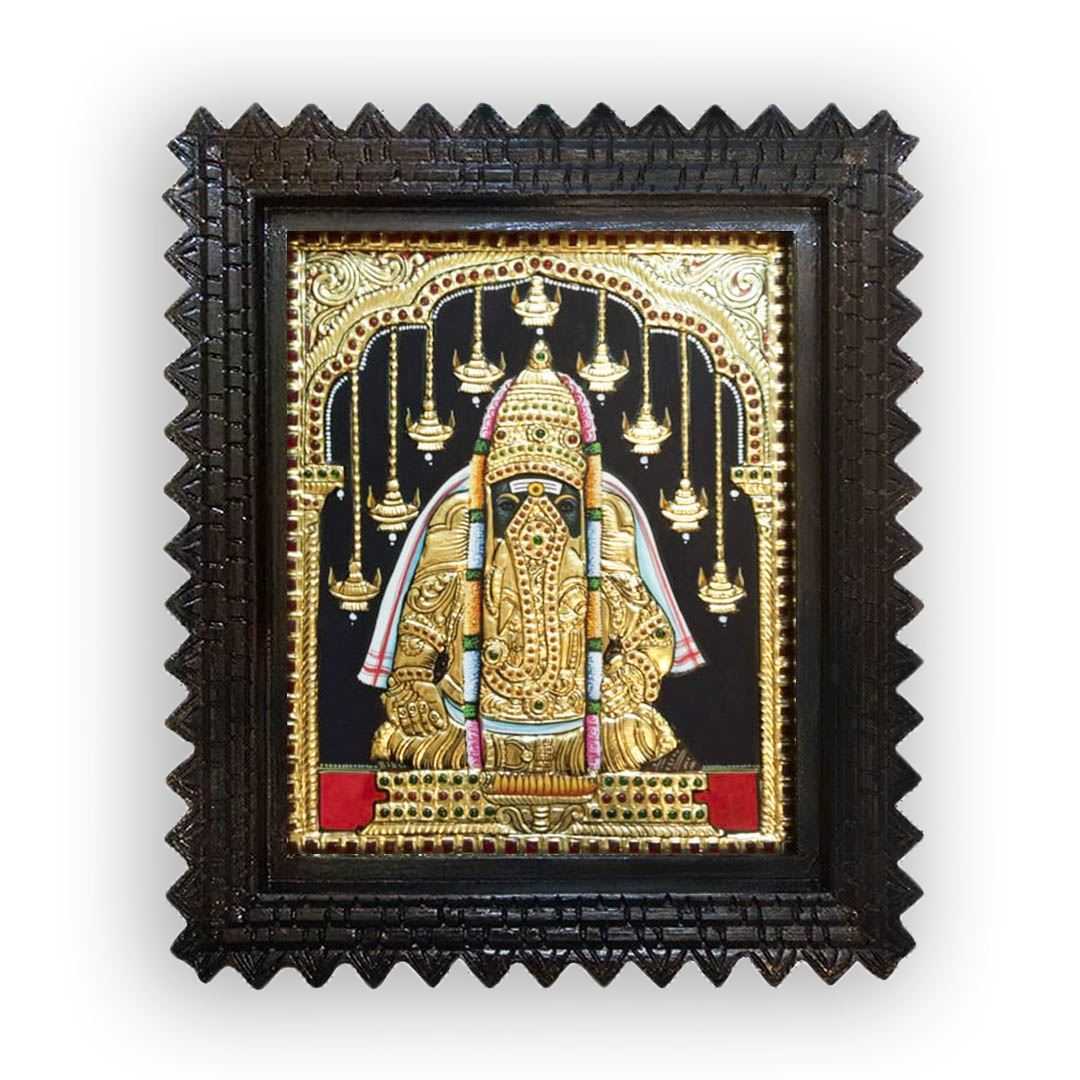 Buy Tanjore painting Pillayarpatti Vinayagar Online | Trogons .com