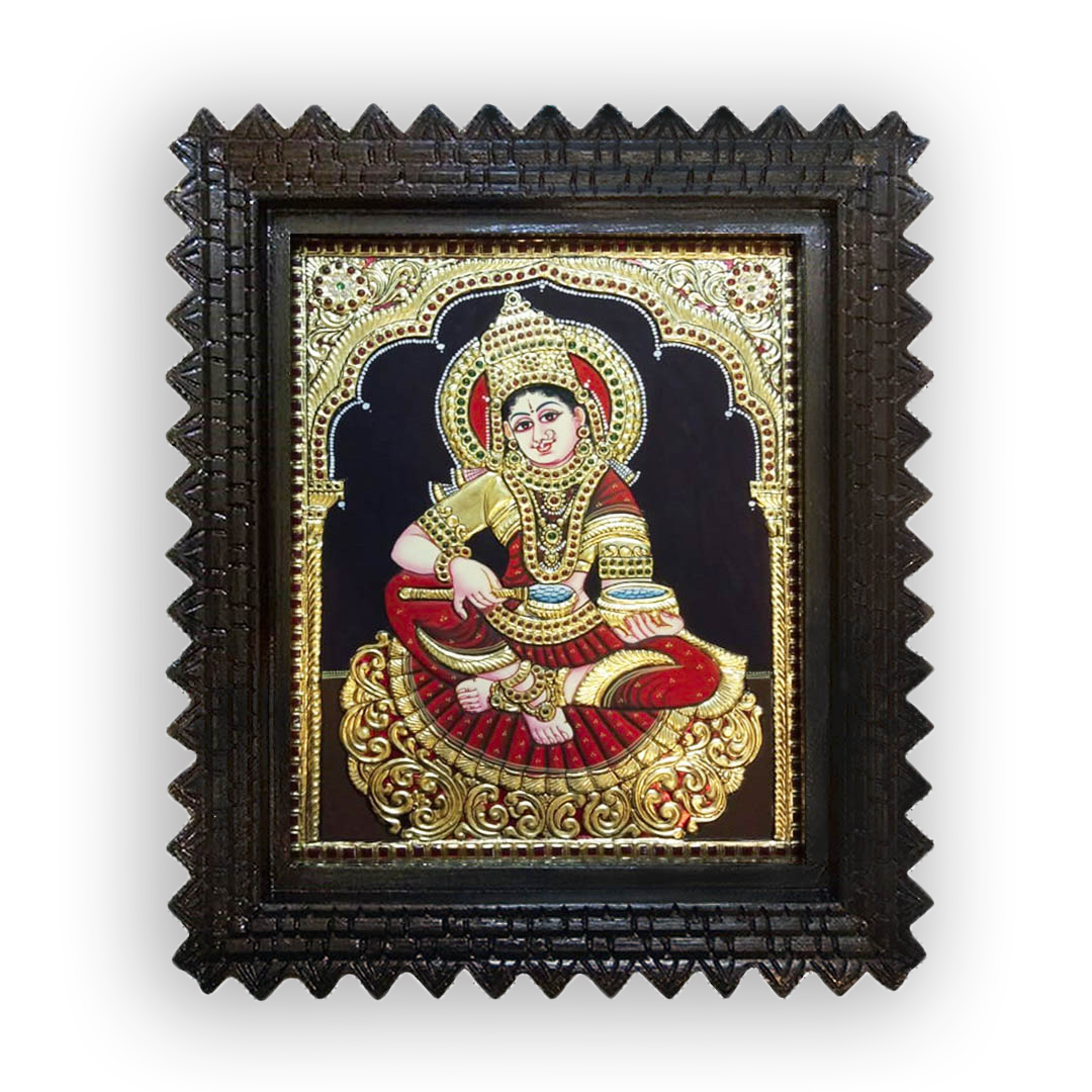 Buy Tanjore painting Goddess Annapoorani Online | Trogons .com
