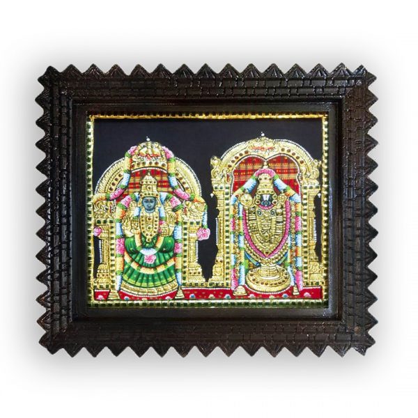Tirupati Balaji and Padmavati Devi painting