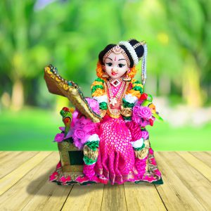 Andal devi doll with mirror