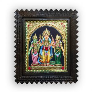 Lord Murugan Valli and Devyanai painting