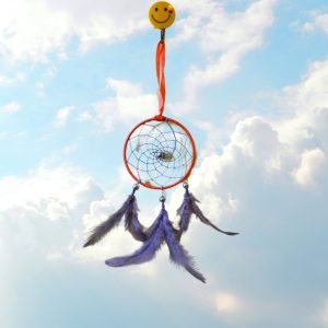 Dream catcher saffron - grey car hanging