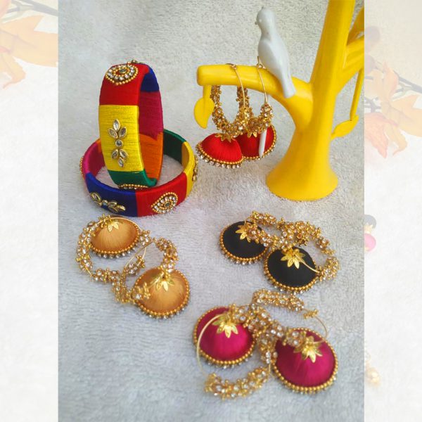Silkthread earring