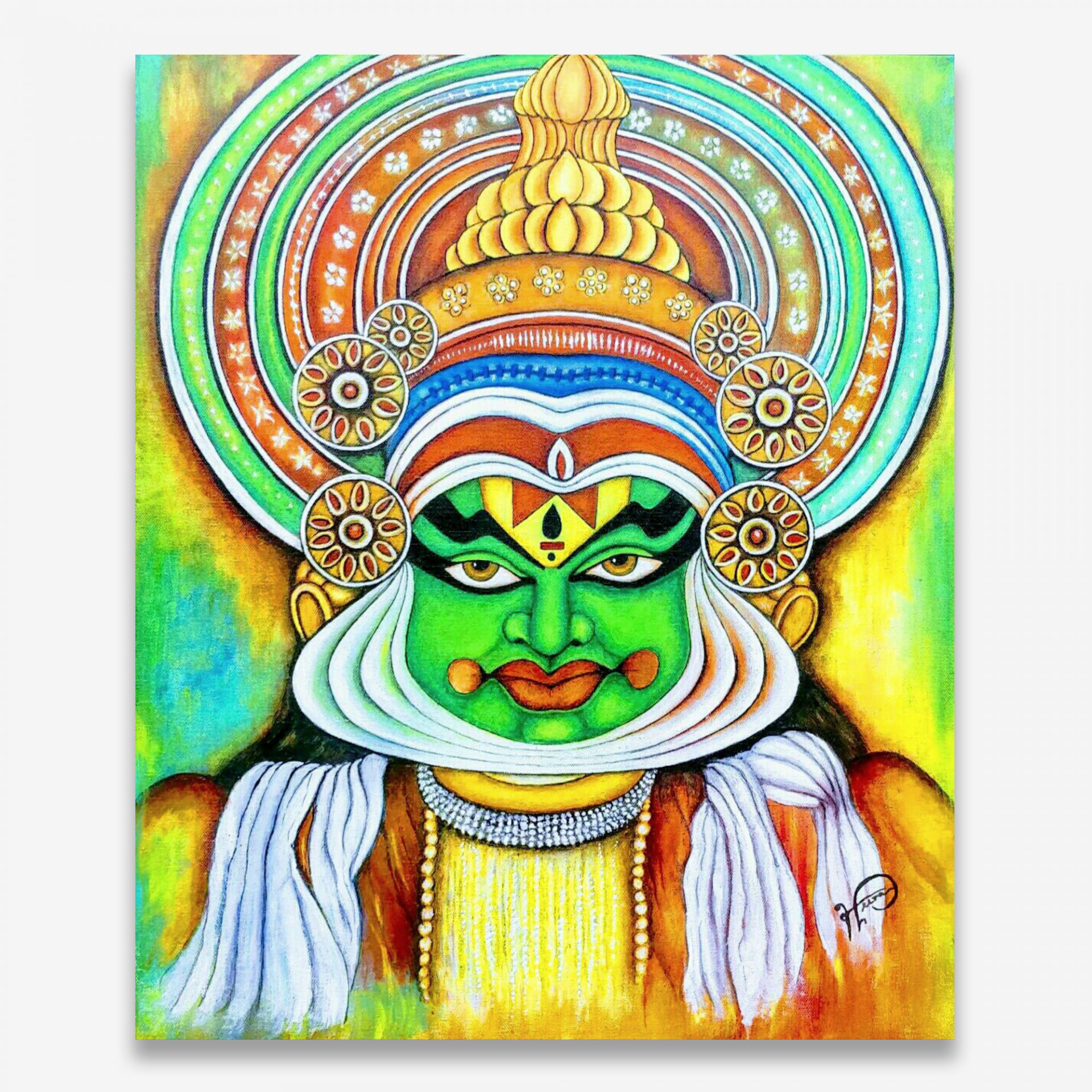 Buy Kathakali painting Kerala mural art Online Trogons