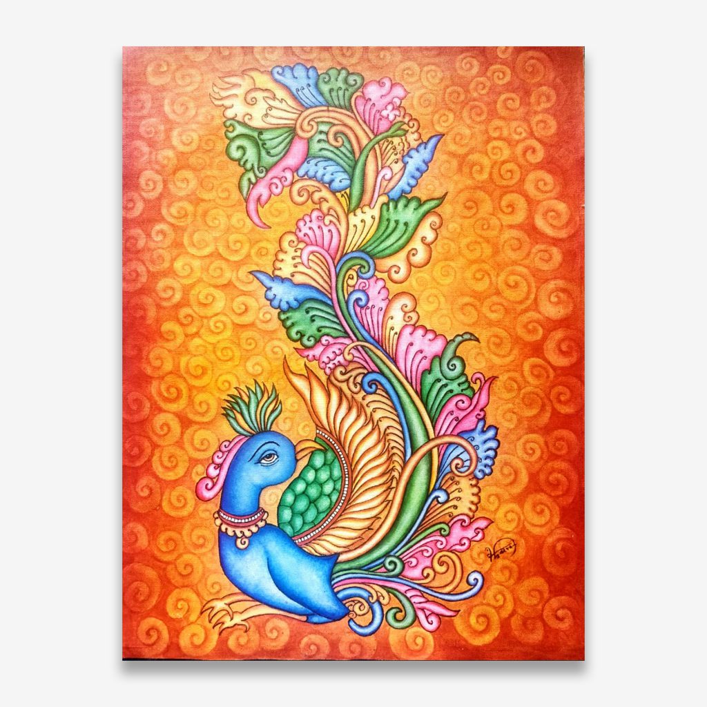 Buy Peacock painting - Kerala mural art Online | Trogons .com